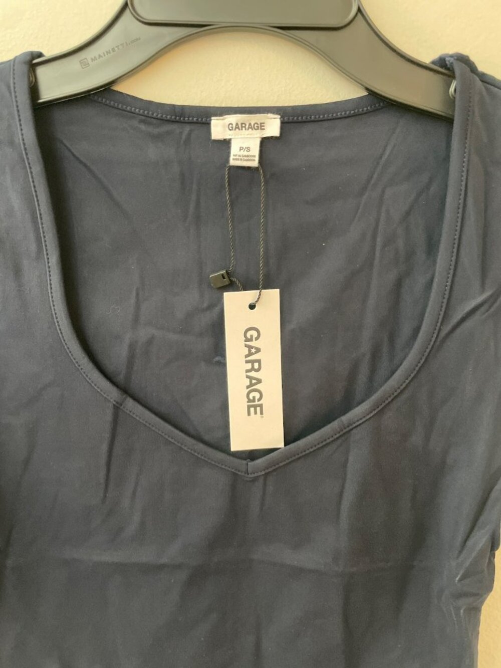 Garage Sleek Sweetheart Tee Mariana Blue Nylon Spandex Blend Women's Size S NWT - Picture 3 of 8